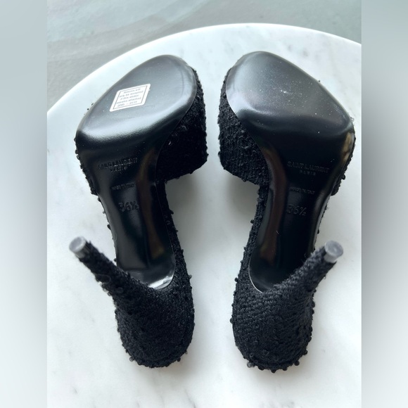 Saint Laurent Boucle Tweed LA 16 Sandals - Picture 8 of 9